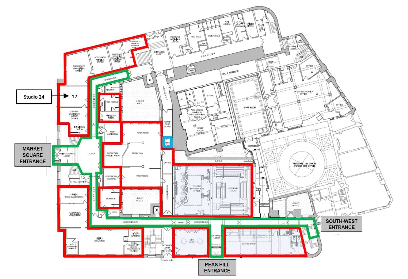 Guildhall office floor plan